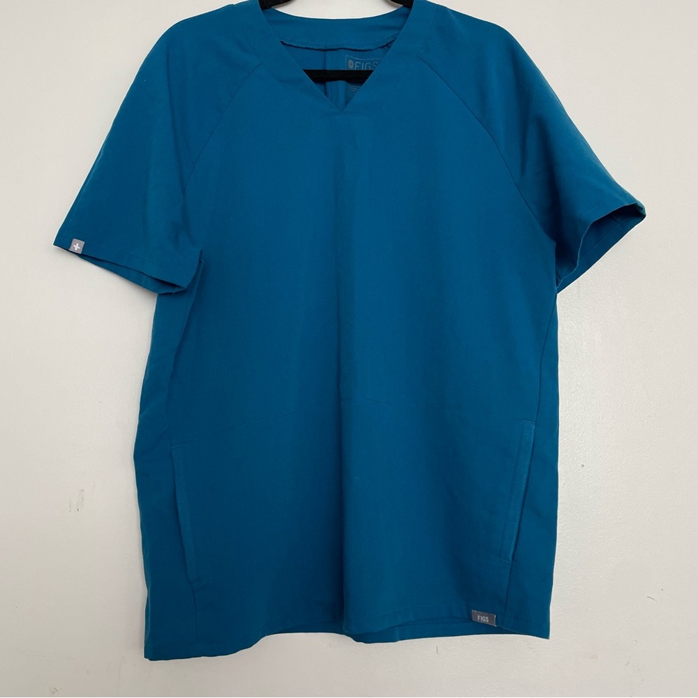 Men’s FIGS Cobar Raglan Top Alps Blue 1728 Size Medium